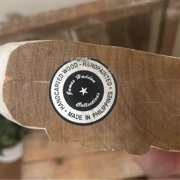 Vintage James Haddon Folk Art Rooster Chicken Set of 2 - Picture 5 of 5